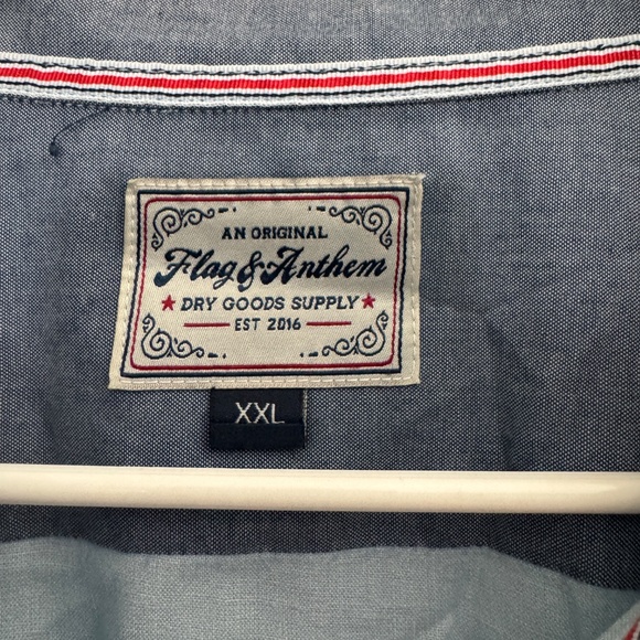 Flag and Anthem Button Down Shirt - Picture 2 of 3